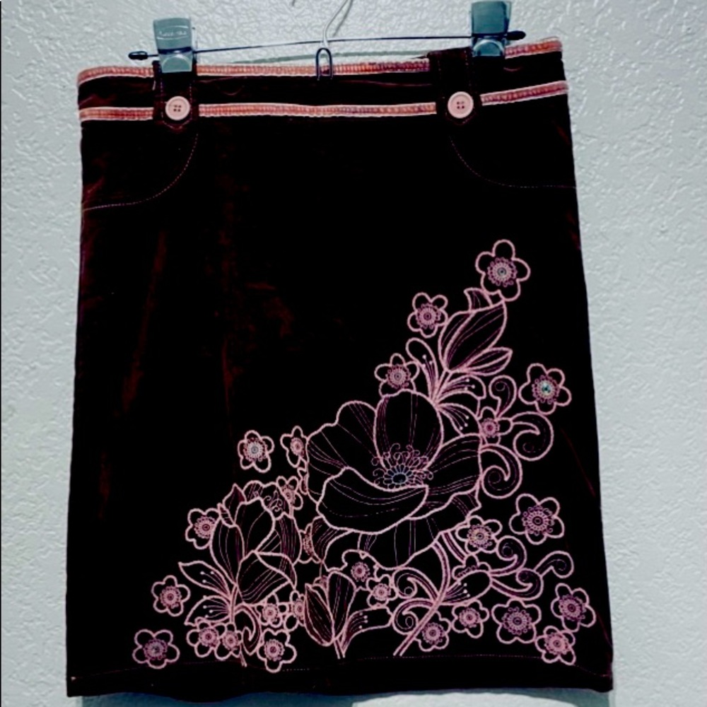 Brown size 12 corduroy mini skirt- no tag so unsure of brand
